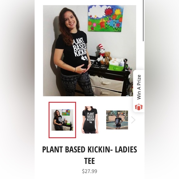 Plant Based Drippin’ Maternity Tee - Picture 4 of 6